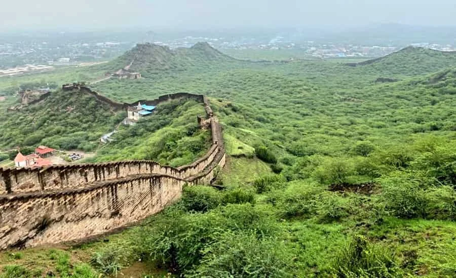 Historic Bhujia Fort on Bhujia Hill scenic view in Bhuj Kutch